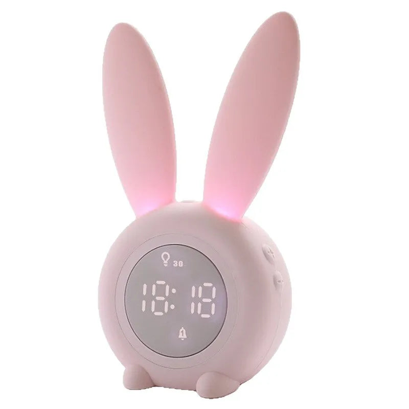 Réveil Lapin LED Veilleuse Minuteur USB Enfant