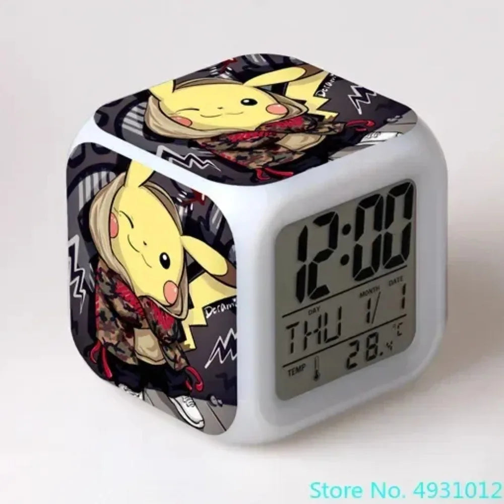 Réveil Pokémon Pikachu Numérique LED Multicolore Cadeau Enfant