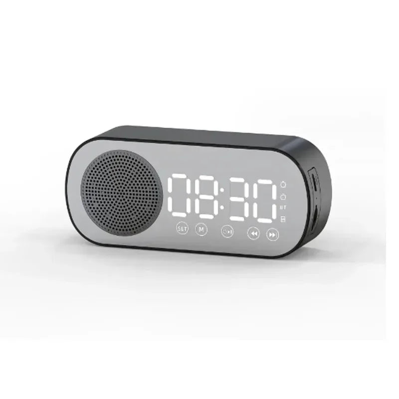 Réveil Bluetooth Haut-parleur Radio FM Miroir LED