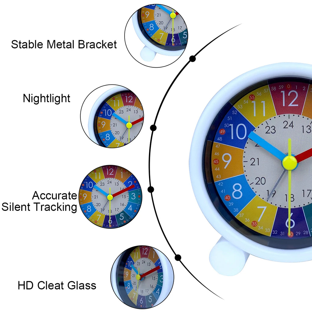 Réveil enfant éducatif mignon animal silencieux.