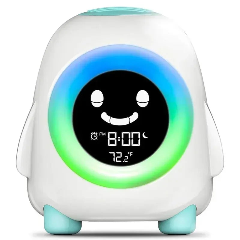 Réveil Pingouin LED Veilleuse RGB Enfant Entraîneur Sommeil