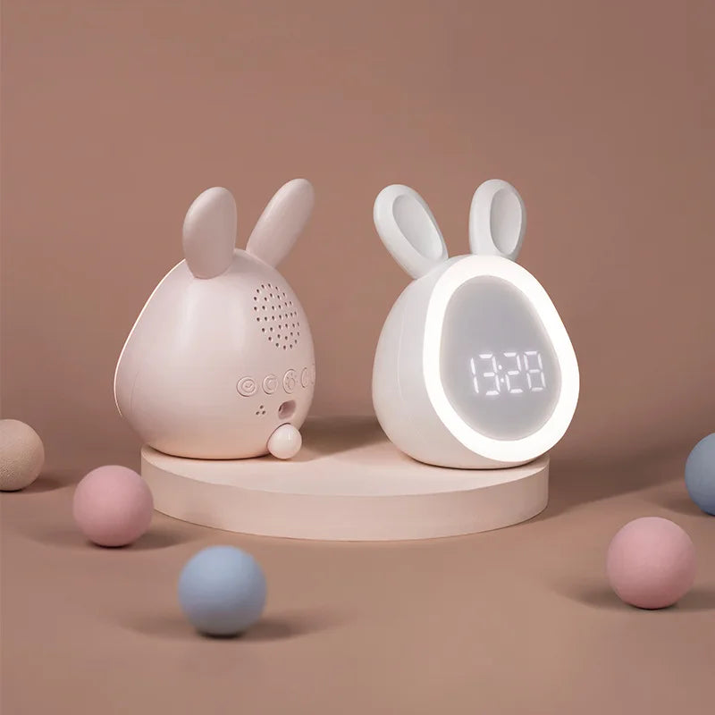 Réveil Lapin LED Veilleuse Commande Vocale USB