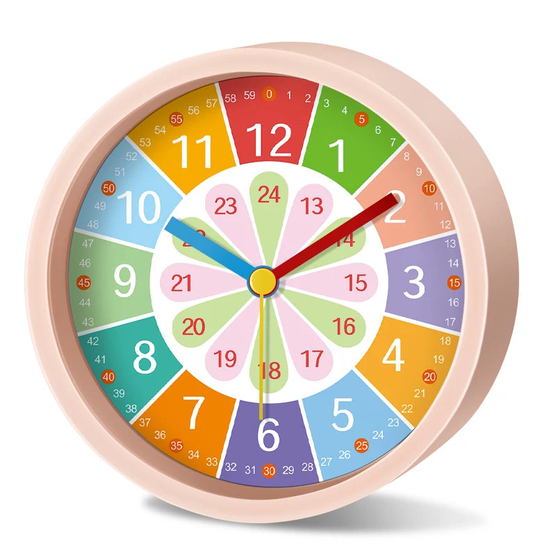 Réveil enfant silencieux analogique coloré étudiant.