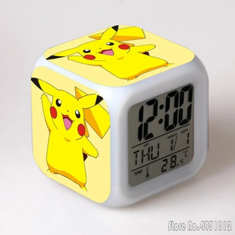 Réveil Bandai Pokémon Pikachu LED Cube Multicolore
