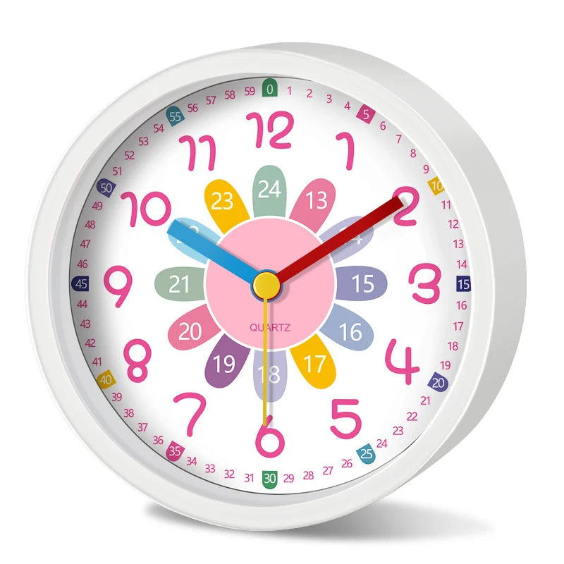 Réveil enfant silencieux éducatif dessin animé chevet.