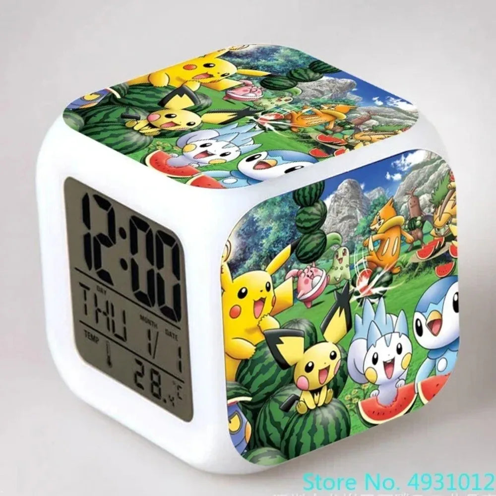 Réveil Pokémon Pikachu Numérique LED Multicolore Cadeau Enfant