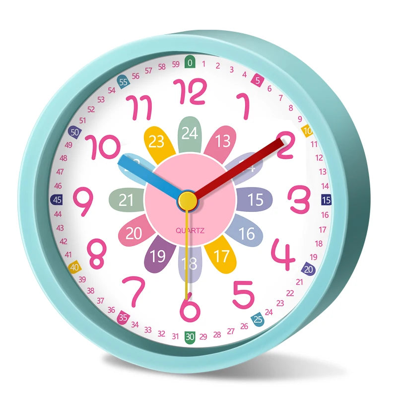 Réveil enfant silencieux éducatif dessin animé chevet.