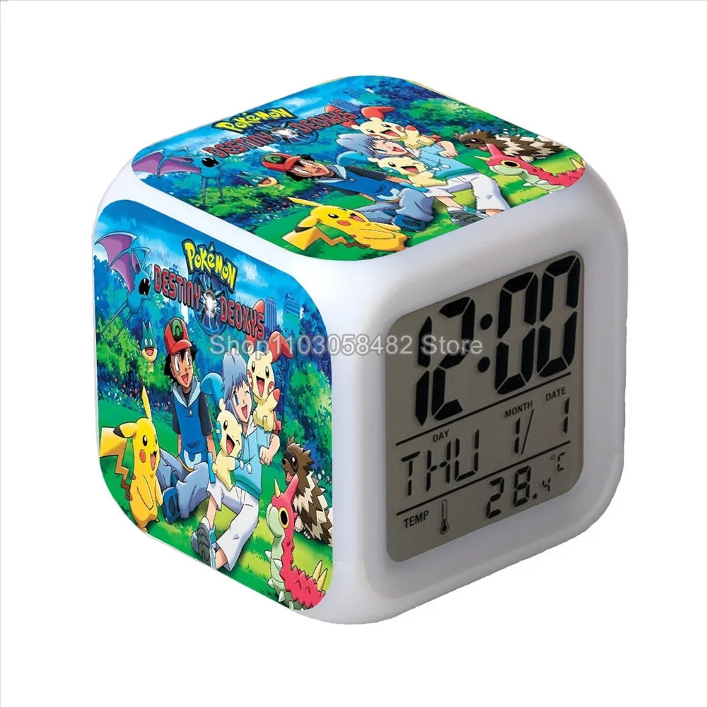 Réveil Pokémon Pikachu 3D Veilleuse Couleur Bandai