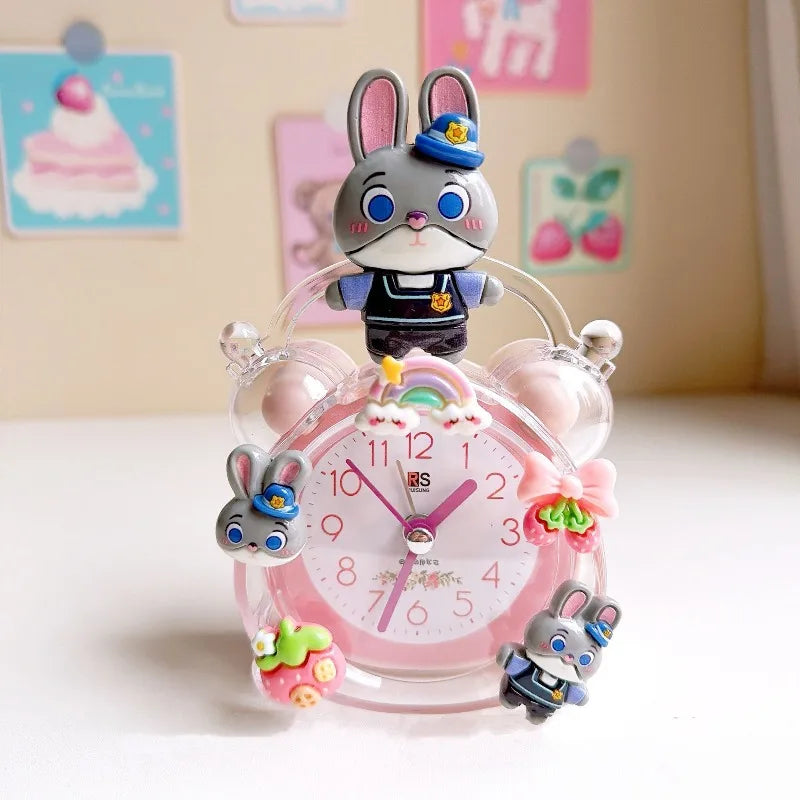 Réveil Disney Zootopie Judy Nick, horloge bureau cadeau.