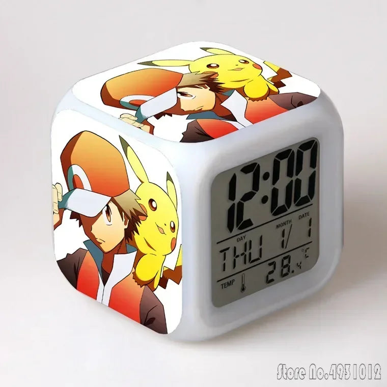 Réveil Pokémon LED Cube Veilleuse Multicolore