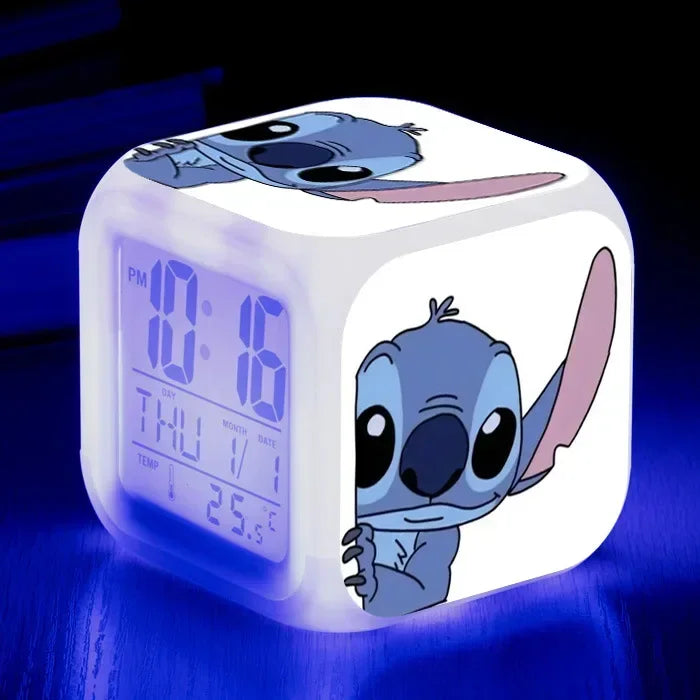 Réveil Lilo & Stitch LED Numérique Lumineux Enfant