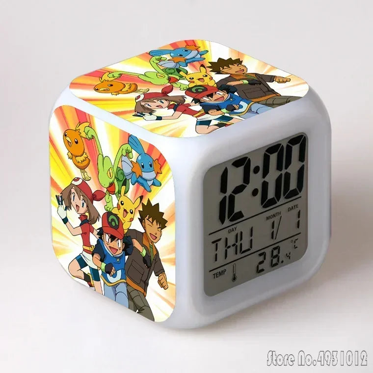 Réveil Pokémon LED Cube Veilleuse Multicolore