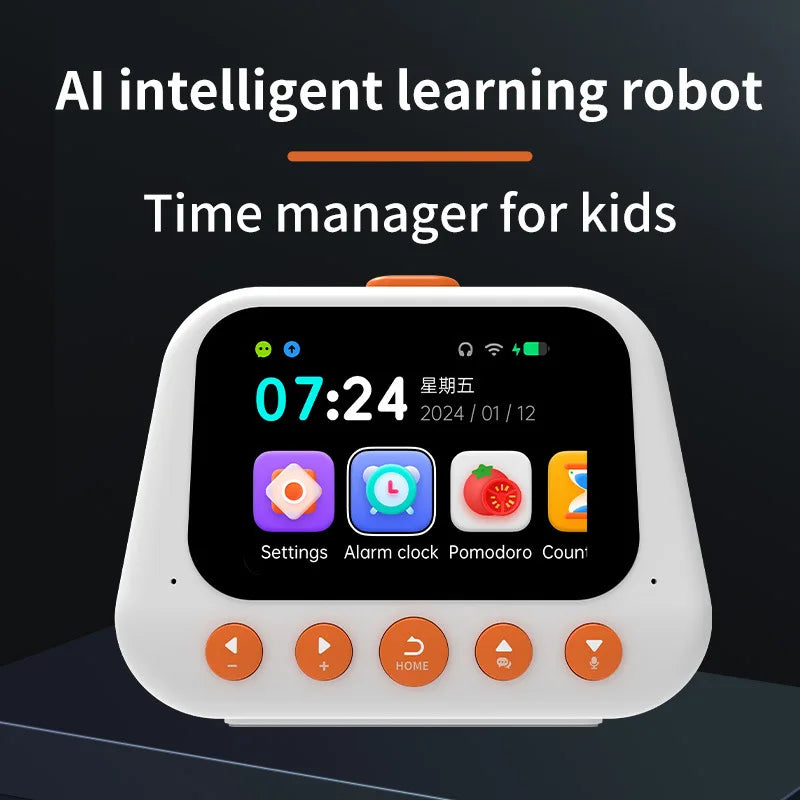 Réveil intelligent IA éducatif, traducteur multifonction étudiant.