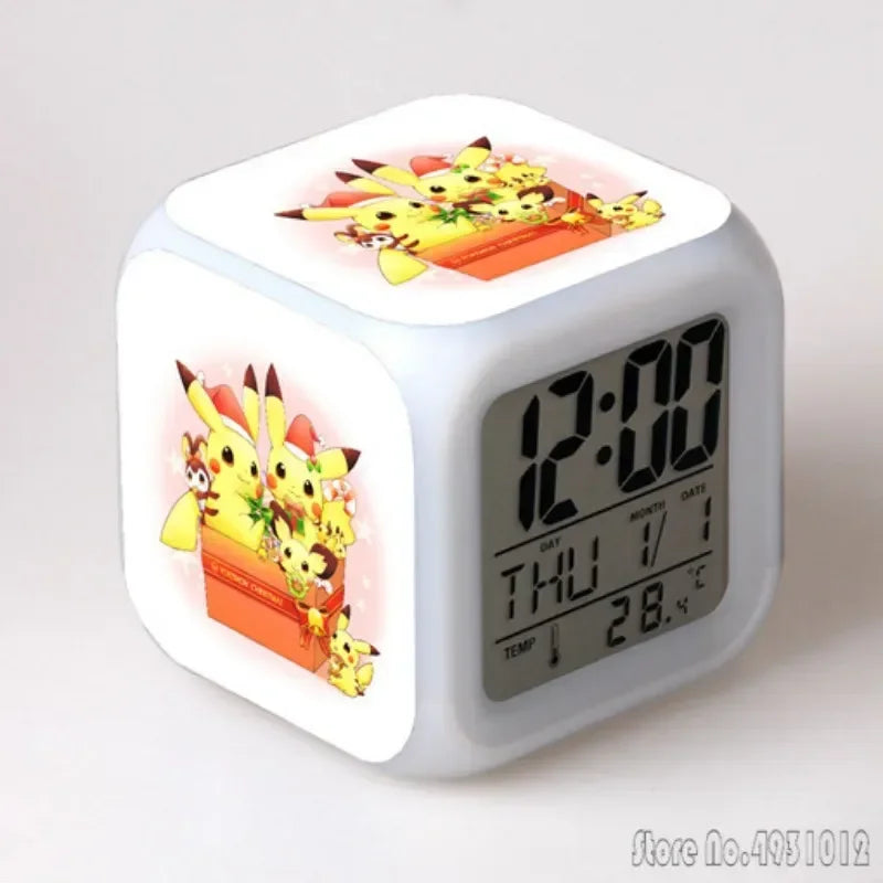 Réveil Bandai Pokémon Pikachu LED Cube Veilleuse