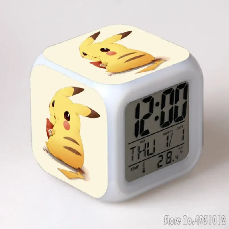 Réveil Pokémon Pikachu LED Cube Multicolore Enfants