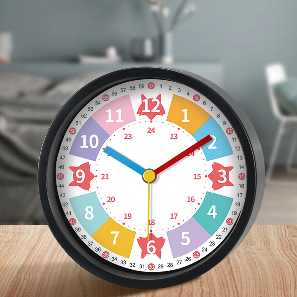 Réveil enfant analogique coloré avec lumière rétro