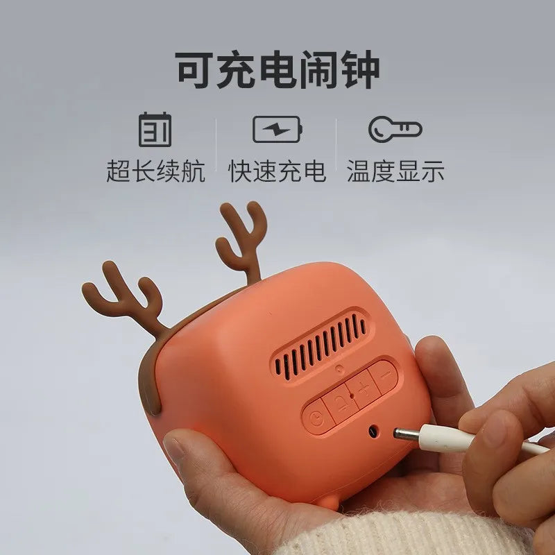 Réveil TV LED numérique veilleuse rechargeable mignon.