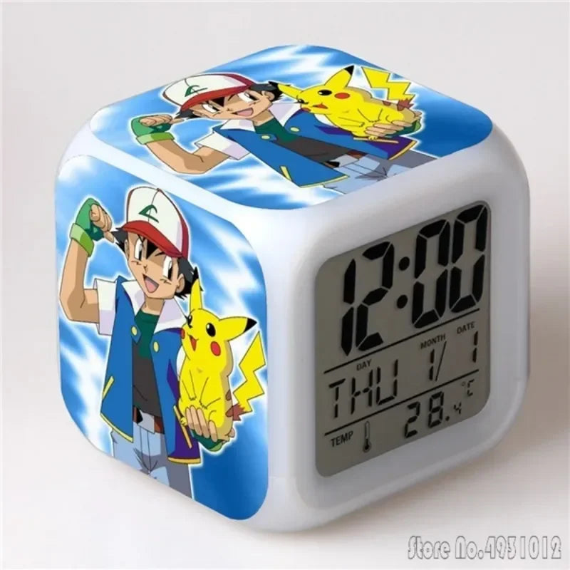 Réveil Pokémon Pikachu LED Cube Multicolore Enfant