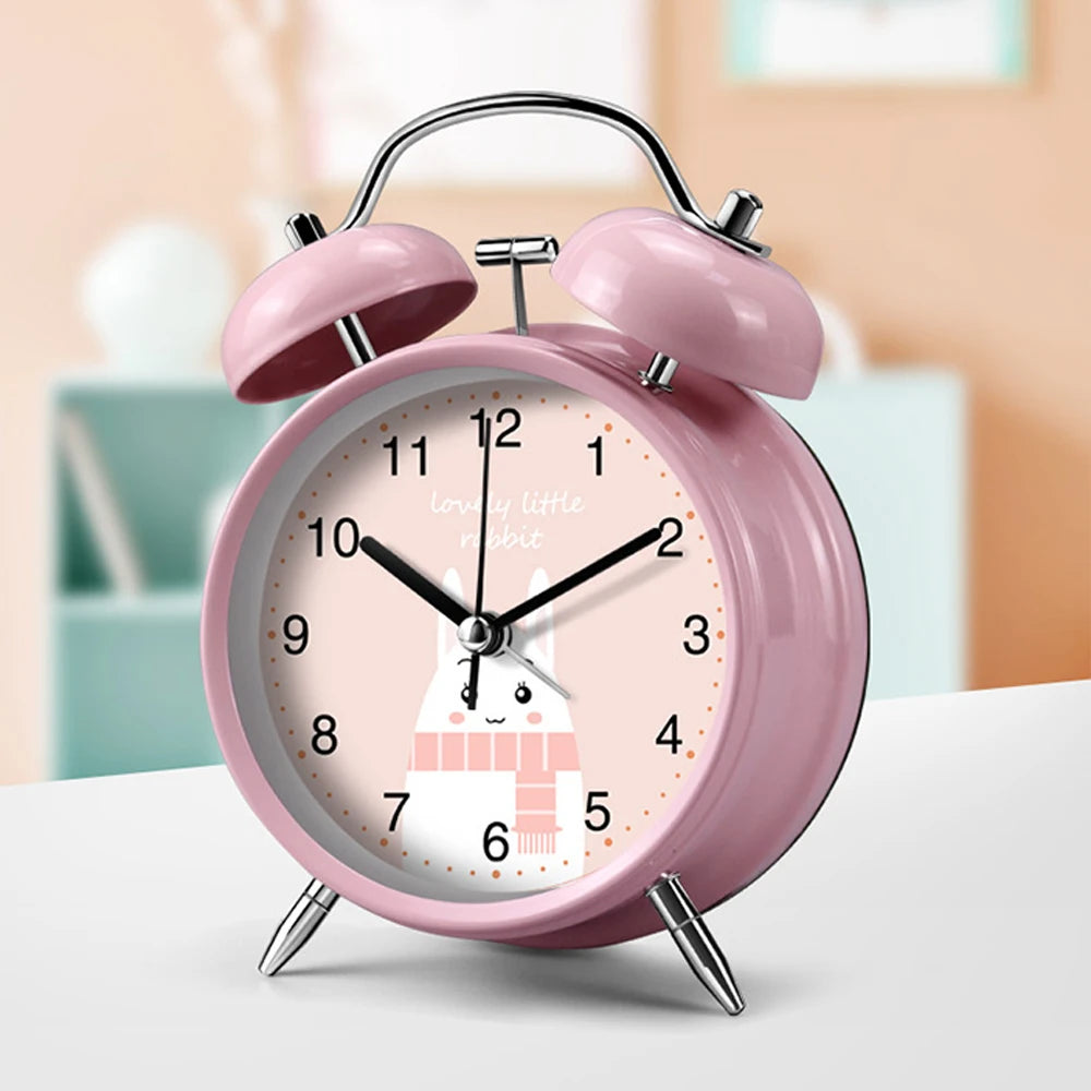 Réveil enfant animal double cloche sonnerie forte veilleuse