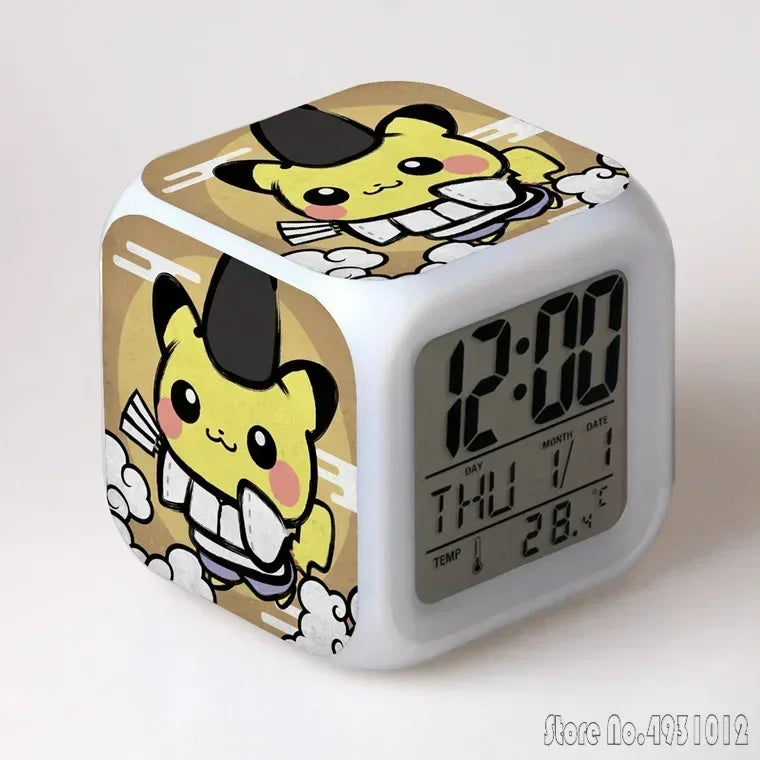 Réveil Pokémon LED Cube Multicolore Étudiant