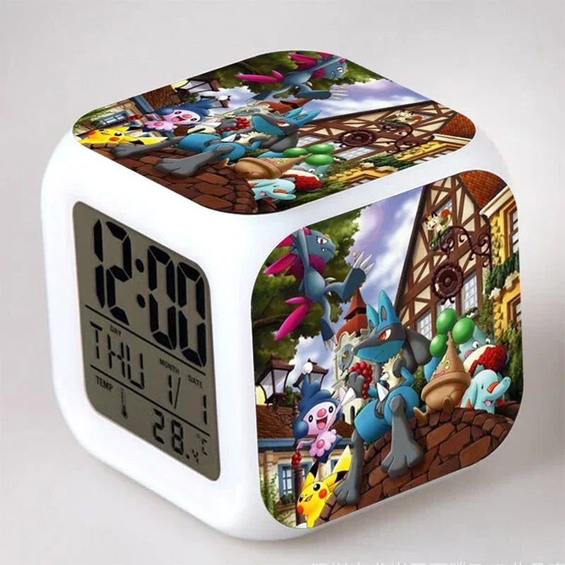 Réveil Pokémon Pikachu LED Kawaii Veilleuse Enfant