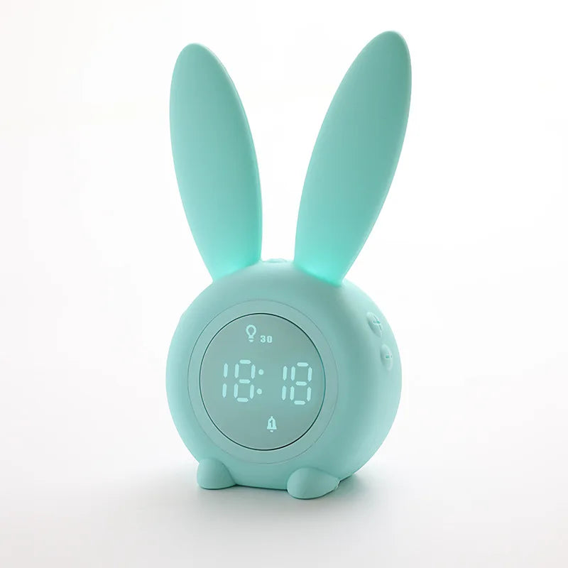 Réveil Lapin LED Veilleuse Enfant Entraîneur Sommeil