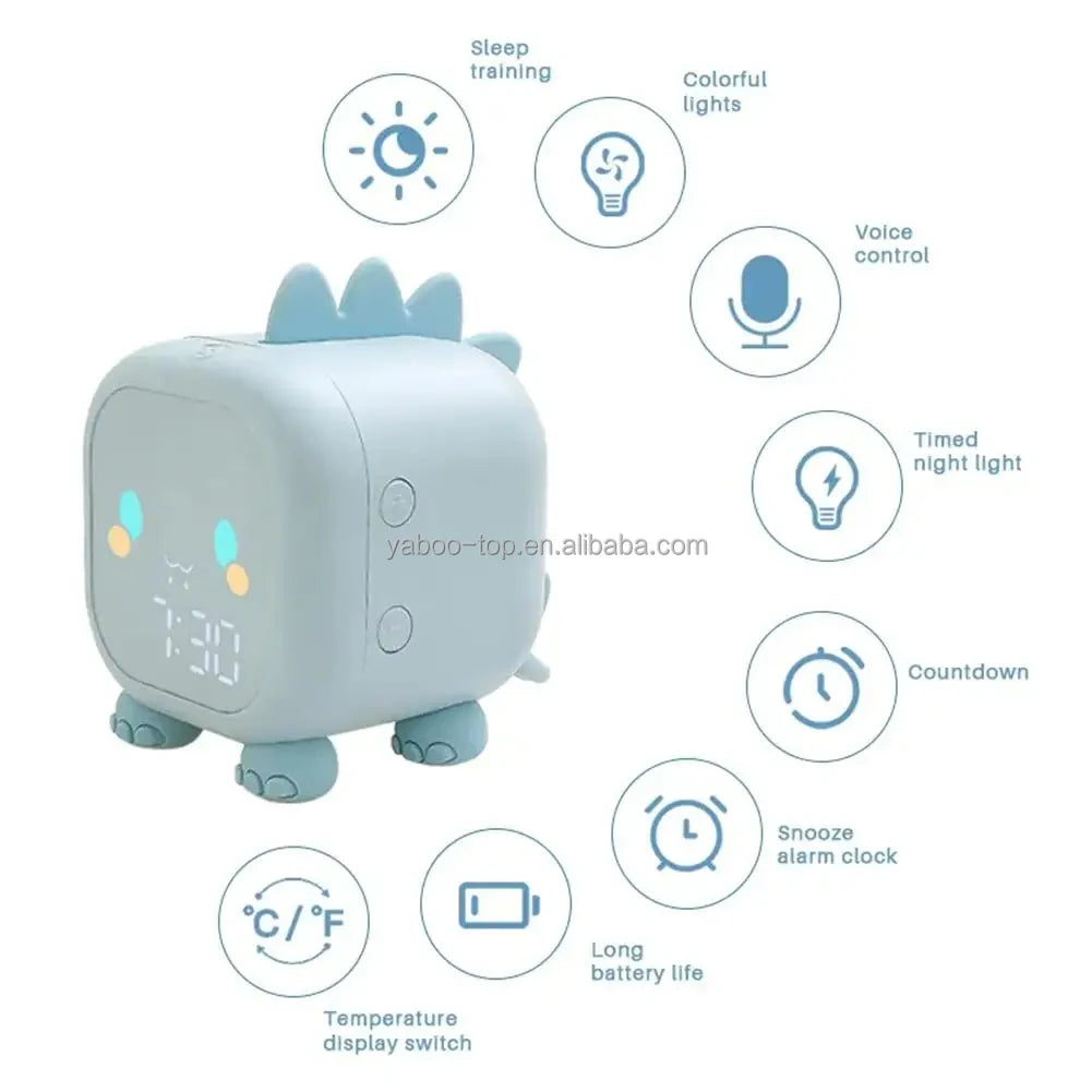 Réveil Dinosaure Numérique Enfant Veilleuse Coach Sommeil