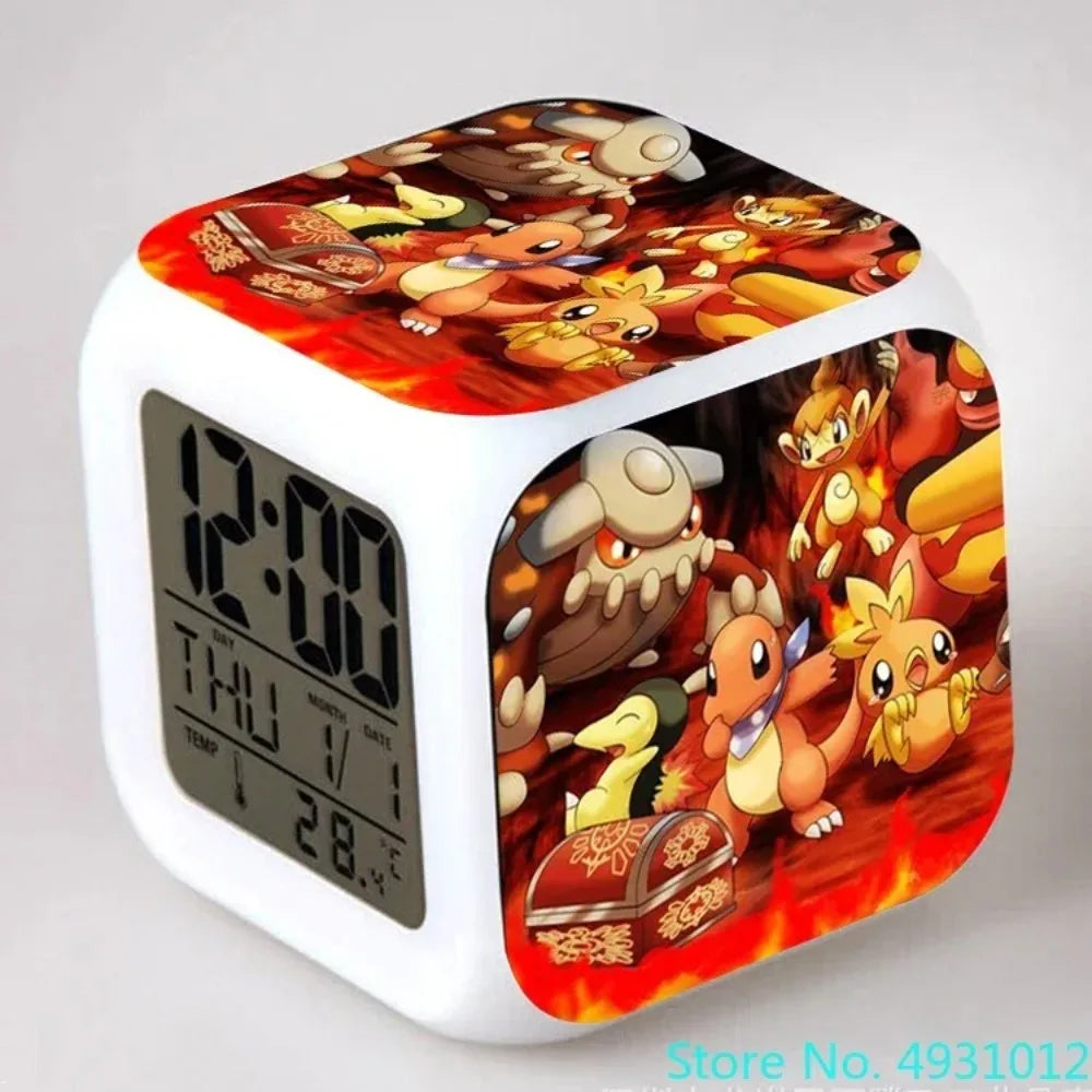 Réveil Digital Pokémon Pikachu Lumière Changeante Enfant