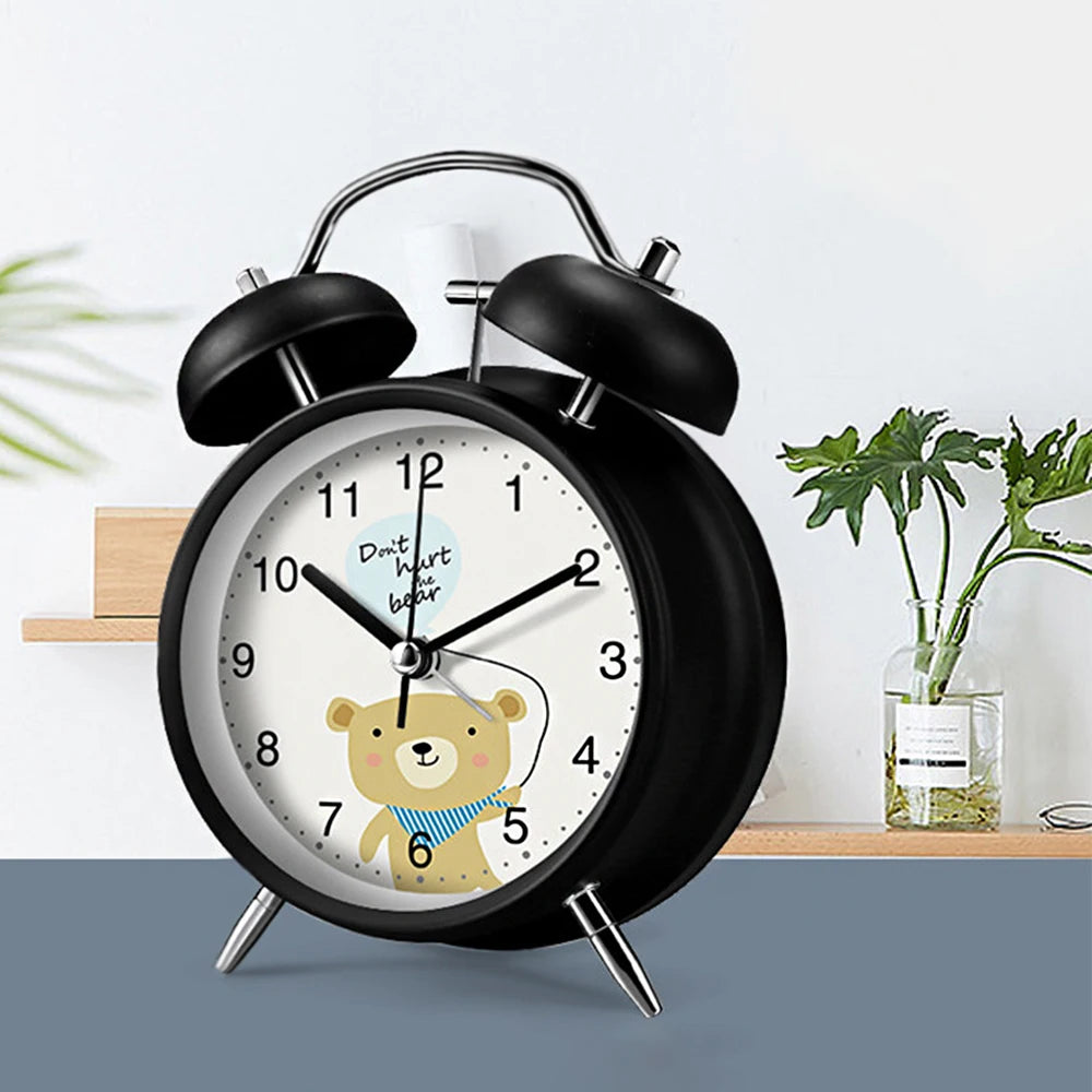 Réveil enfant animal double cloche sonnerie forte veilleuse