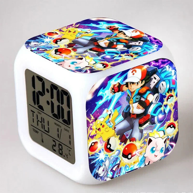 Réveil Pokémon Pikachu LED 7 Couleurs Cadeau Enfant