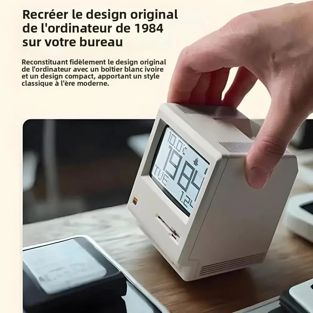 Réveil Rétro Pixel LED Multifonction Bureau Geek