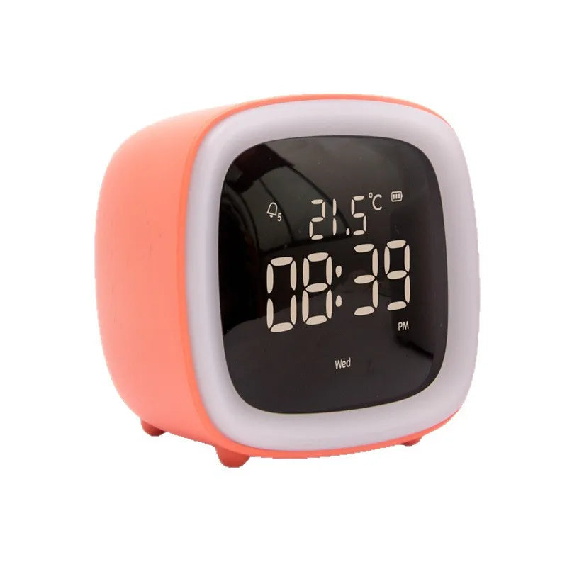 Réveil numérique LED design TV veilleuse rechargeable.