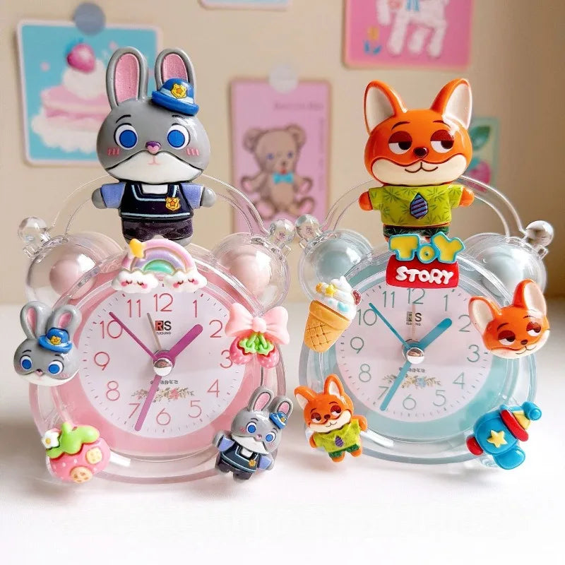 Réveil Disney Zootopie Judy Nick, horloge bureau cadeau.