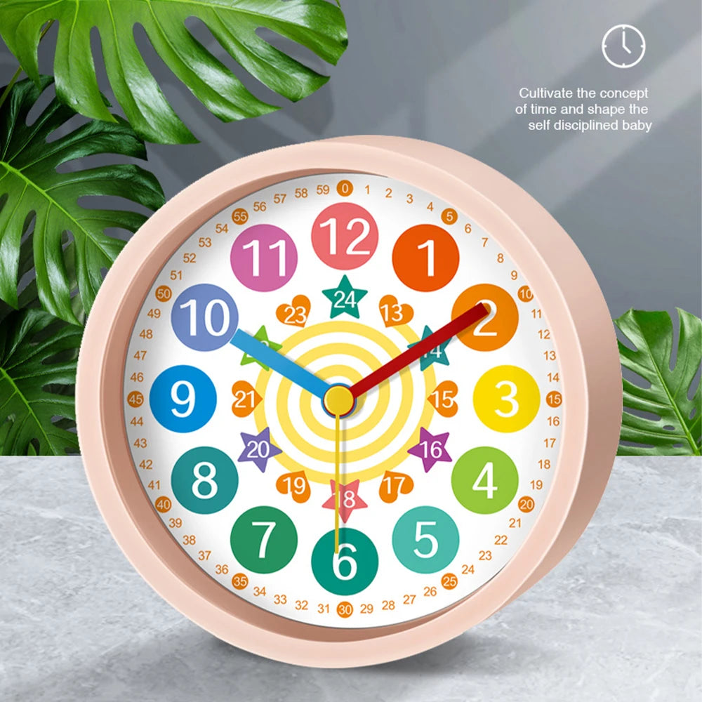 Réveil enfant analogique coloré avec lumière rétro