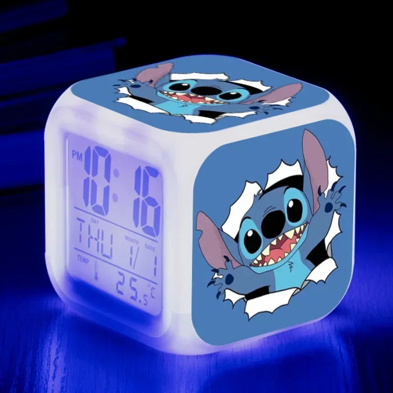 Réveil Lilo & Stitch LED Lumineux Enfants Disney