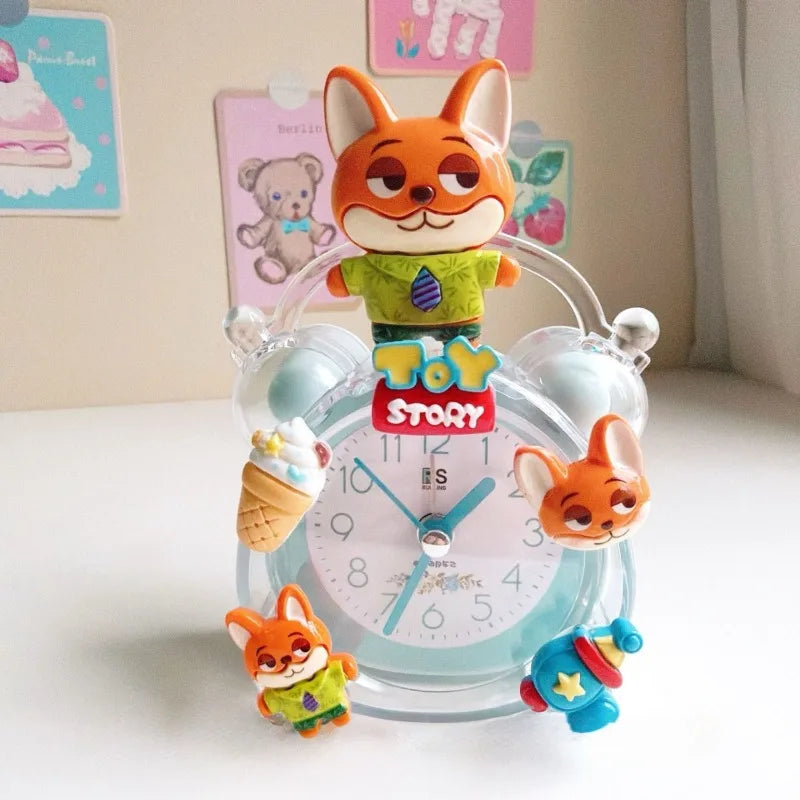 Réveil Disney Zootopie Judy Nick, horloge bureau cadeau.
