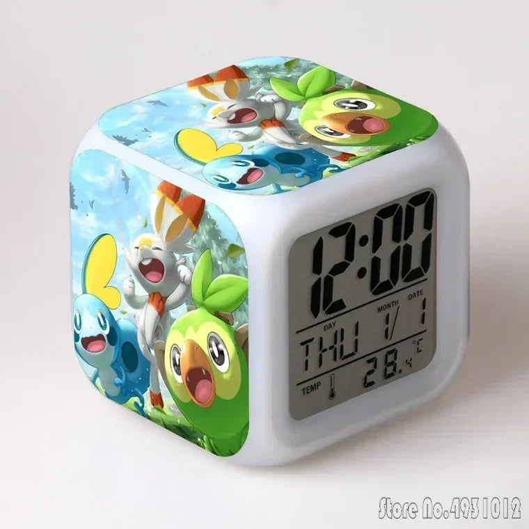 Réveil Pokémon LED Cube Multicolore pour Enfants