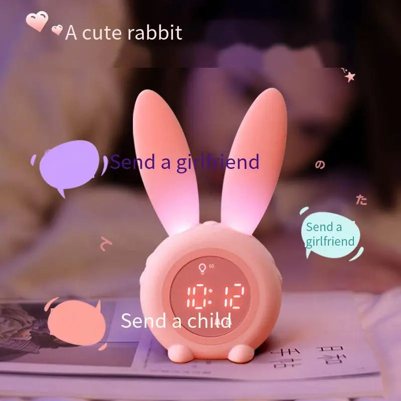 Réveil Lapin LED Veilleuse Enfant Entraîneur Sommeil