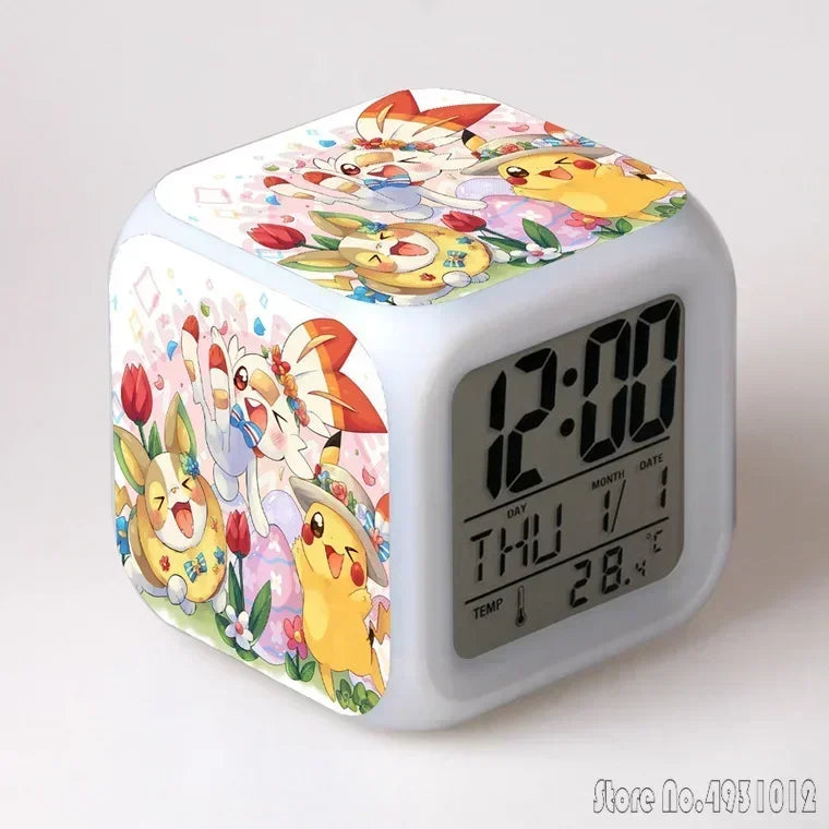 Réveil Pokémon Cube LED Multicolore Enfant