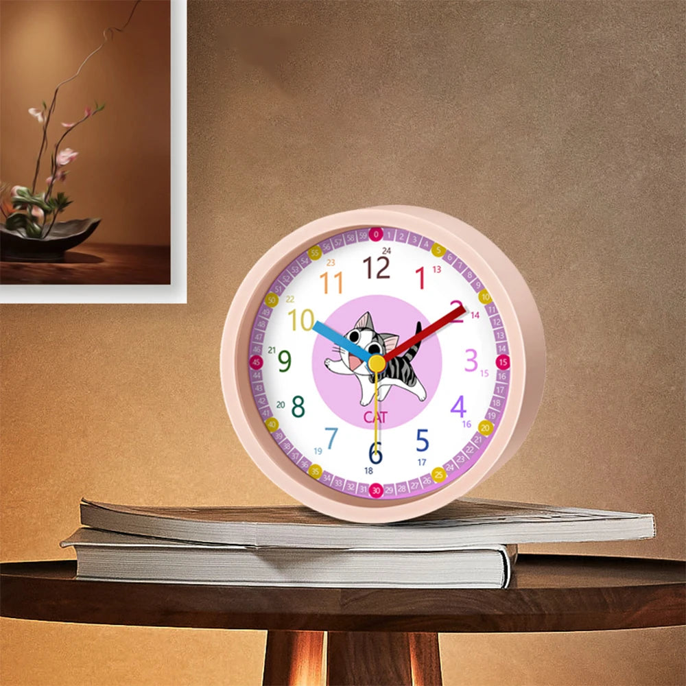 Réveil Enfant Animal Mignon Chiffres Colorés Chambre