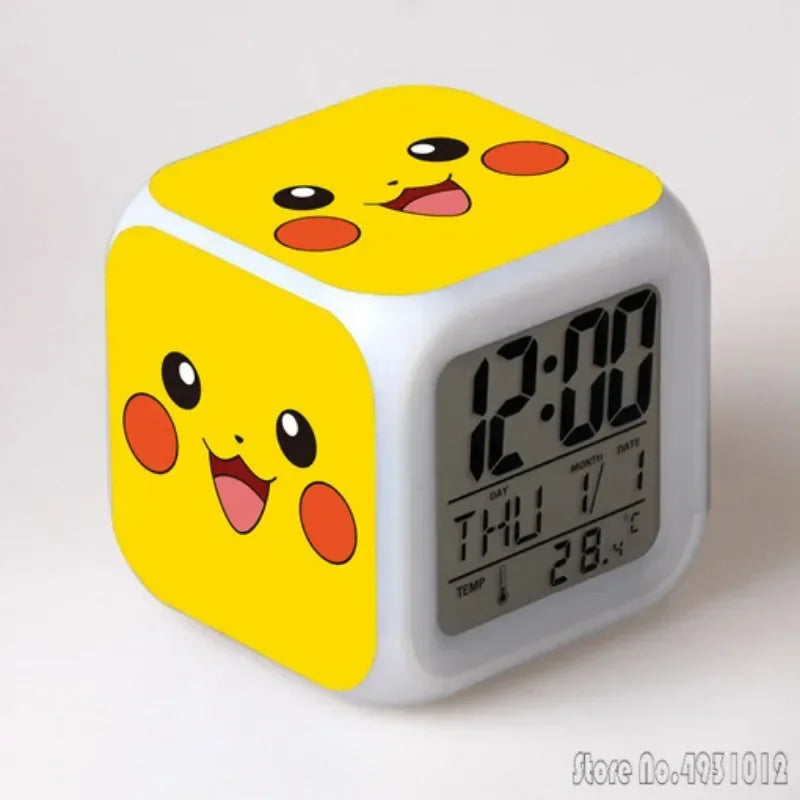 Réveil Bandai Pokémon Pikachu LED Cube Veilleuse