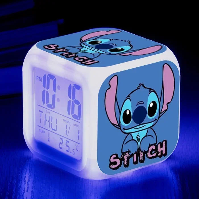 Réveil Lilo & Stitch LED numérique coloré enfant