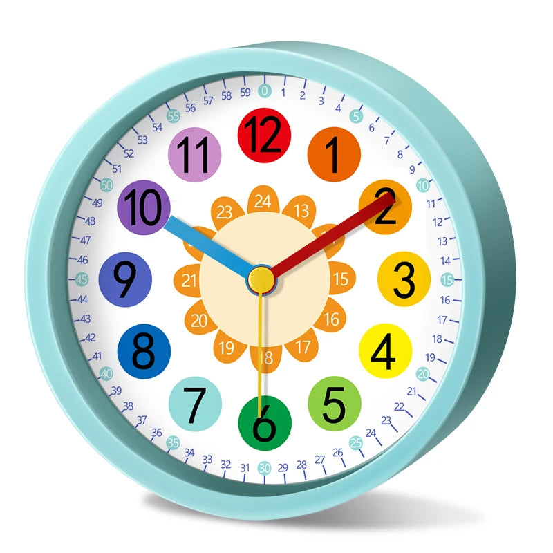 Réveil enfant silencieux éducatif dessin animé chevet.