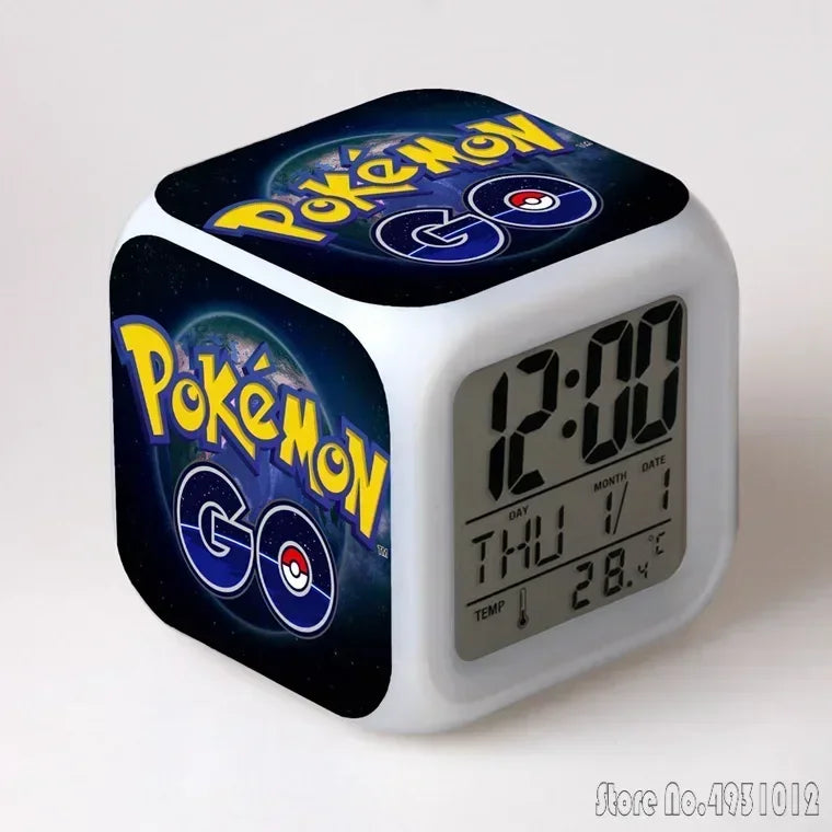 Réveil Pokémon Cube LED Multicolore Digital Enfants