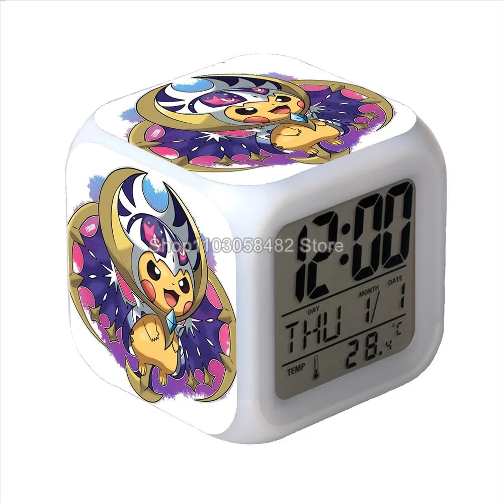 Réveil Pokémon Pikachu 3D Veilleuse Couleur Bandai