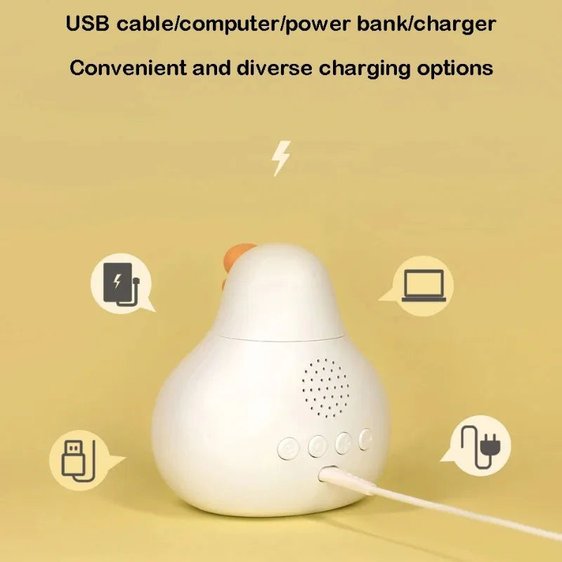 Réveil numérique oie veilleuse enfant rechargeable snooze.