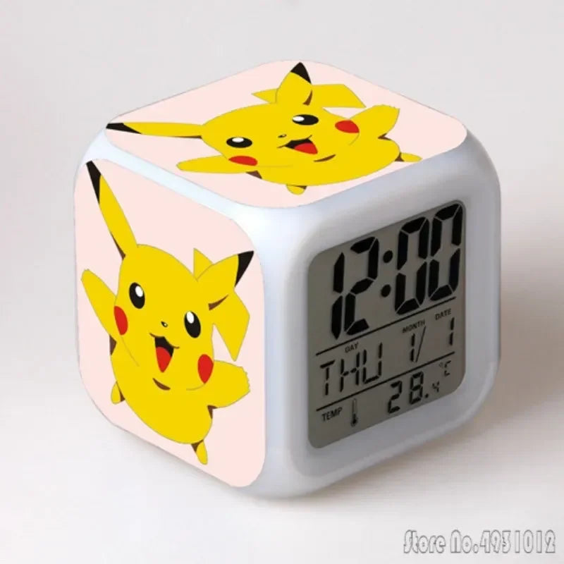 Réveil Bandai Pokémon Pikachu LED Cube Multicolore