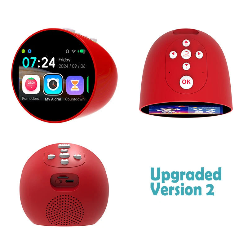 Réveil IA enfant, compagnon éducatif vocal histoires.