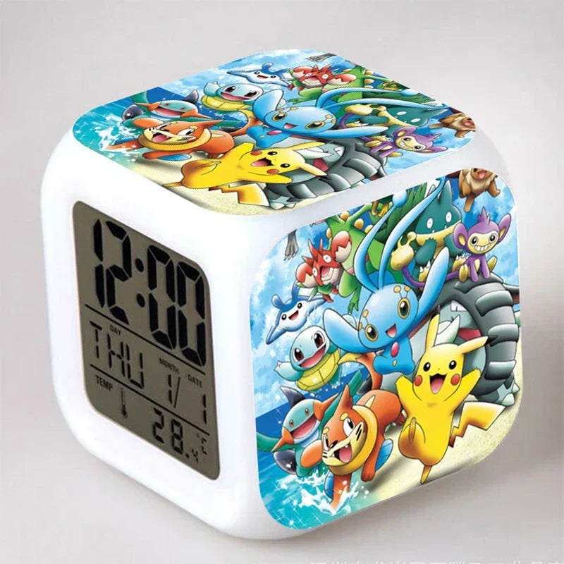 Réveil Pokémon Pikachu LED Multicouleur Veilleuse