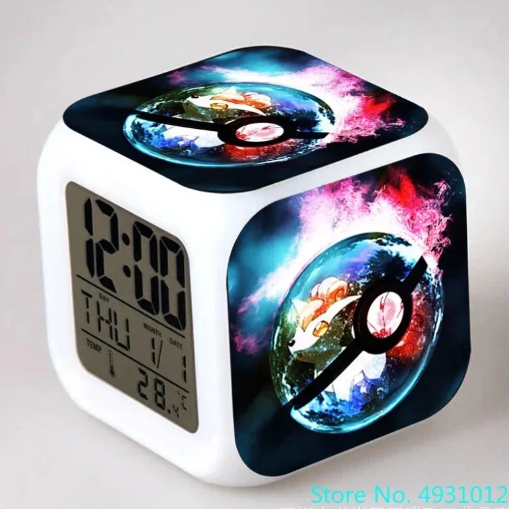 Réveil Cube Pokémon Pikachu LED Veilleuse Enfant.